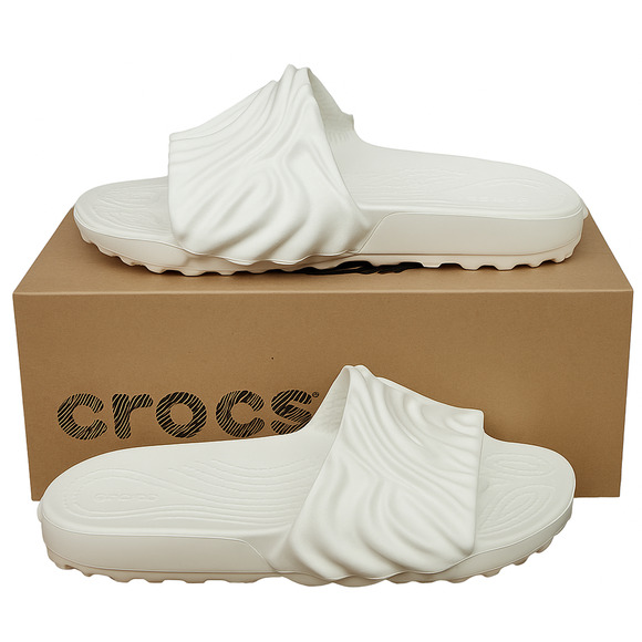 Salehe Bembury x Crocs Pollex Slide Parsnip 208685-1MC Fingerprint Design M10W12 - Picture 1 of 15